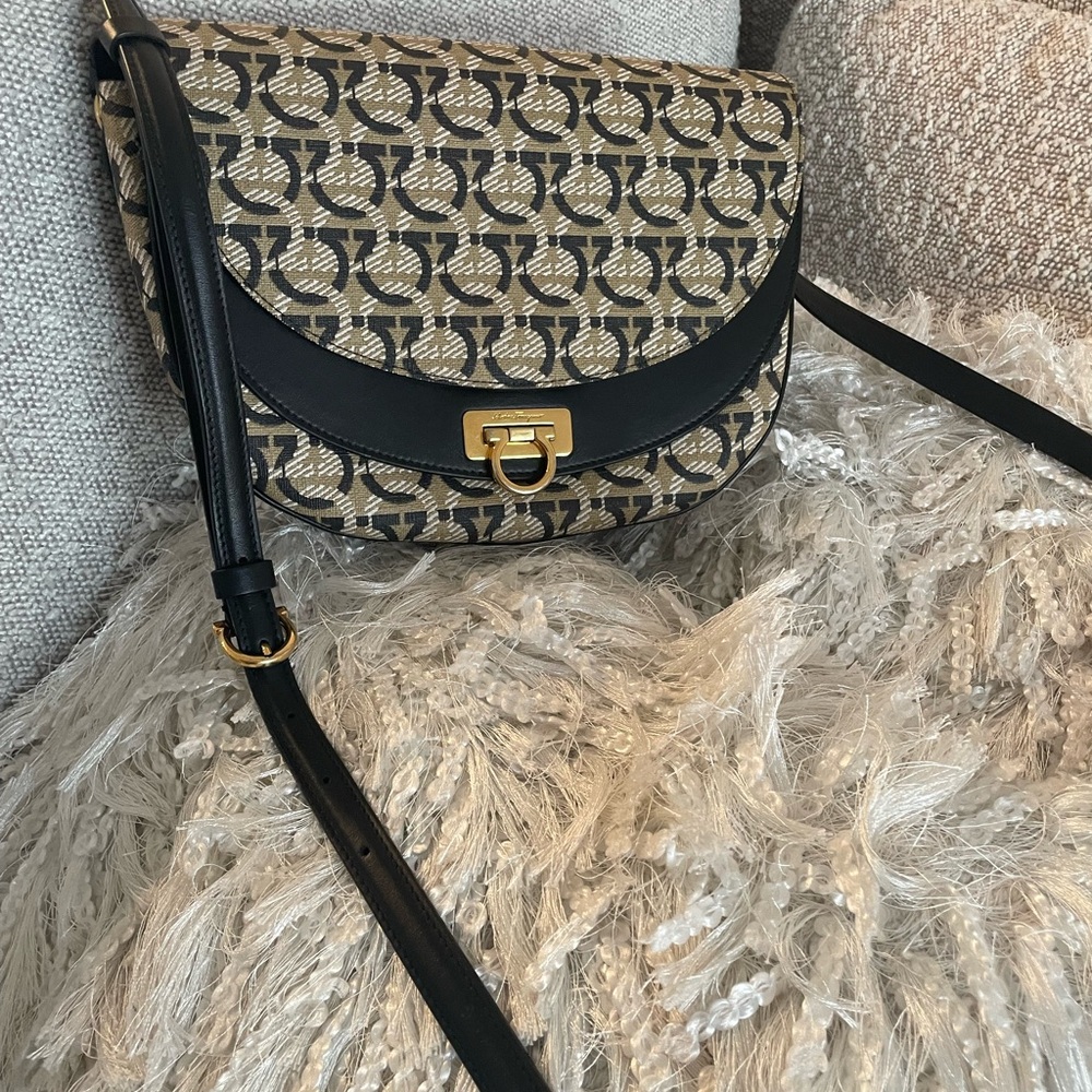 Ferragamo 2 pocket crossbody bag